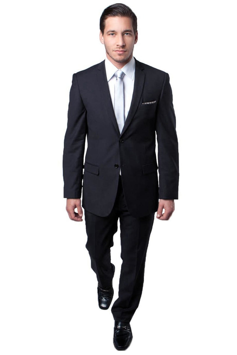 Men’s Basic 2 Button Slim Fit Wedding Suit in Charcoal Grey