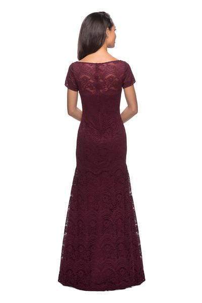 26875 Short Sleeve Lace Mother of the Groom Trumpet Dress