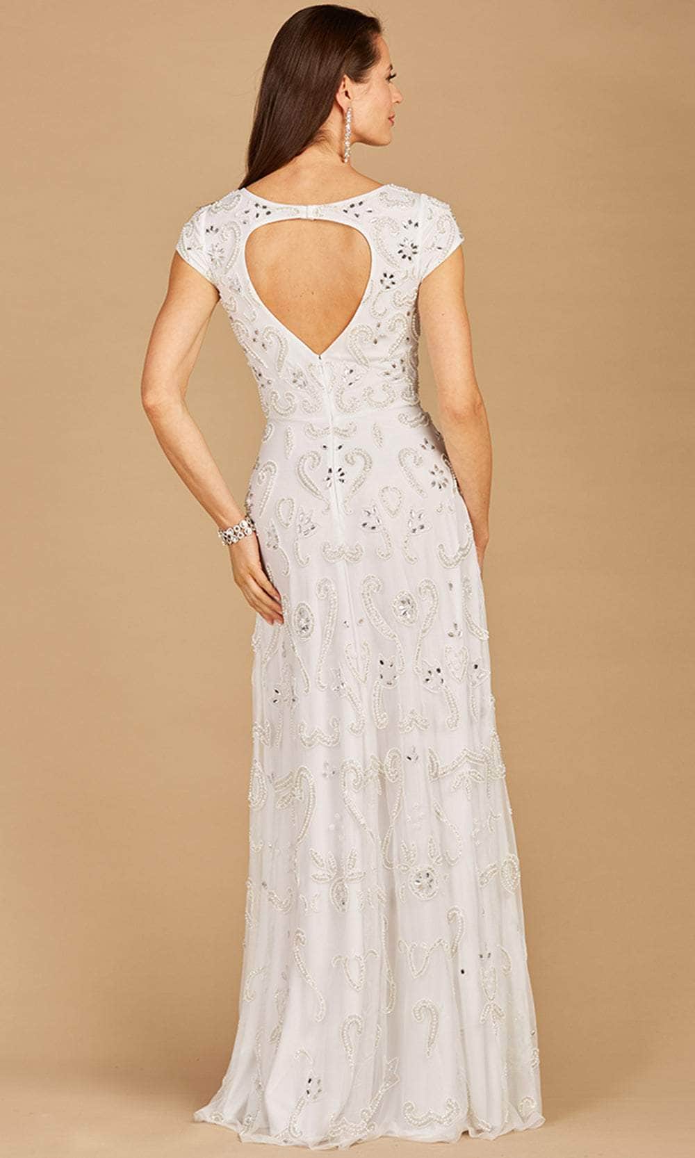 Cutout Back Embellished Evening Gown