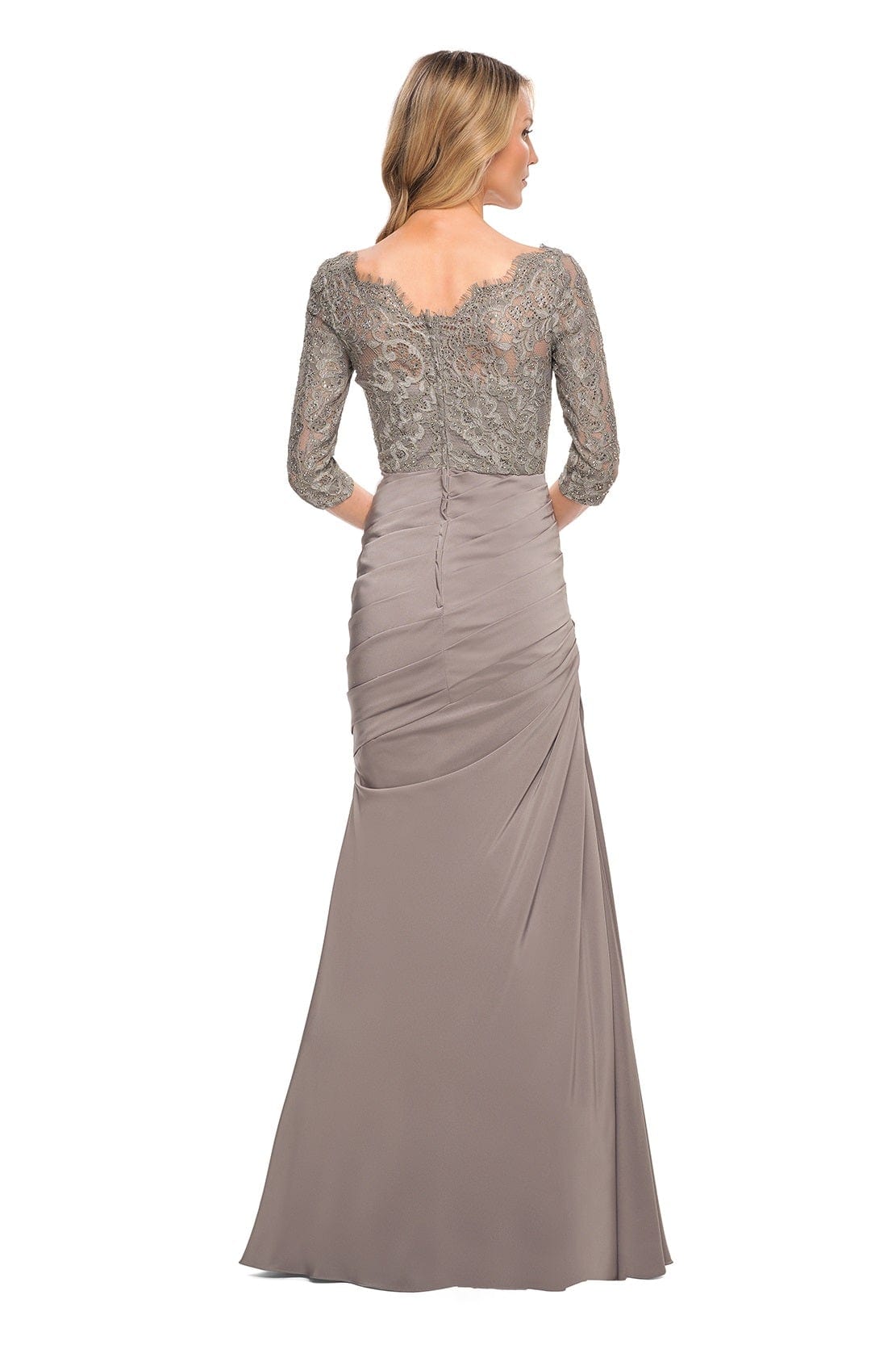 24926 Off-Shoulder Ruched Mermaid Gown