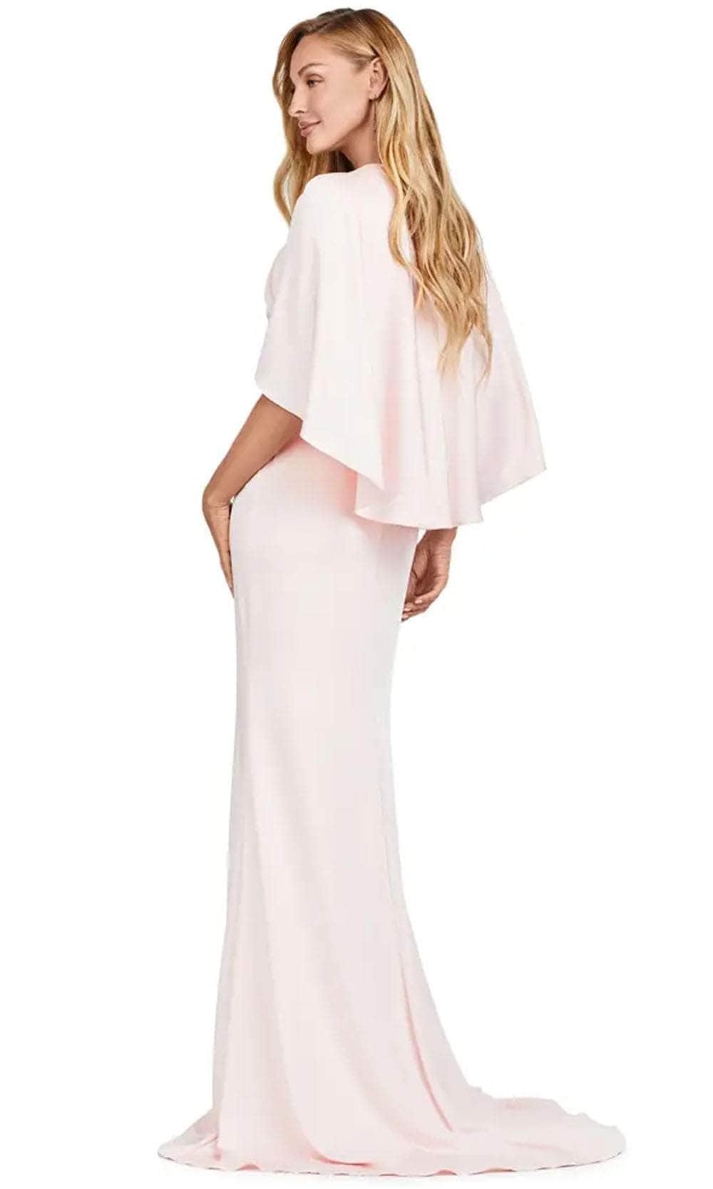 Cape V Neck Gown