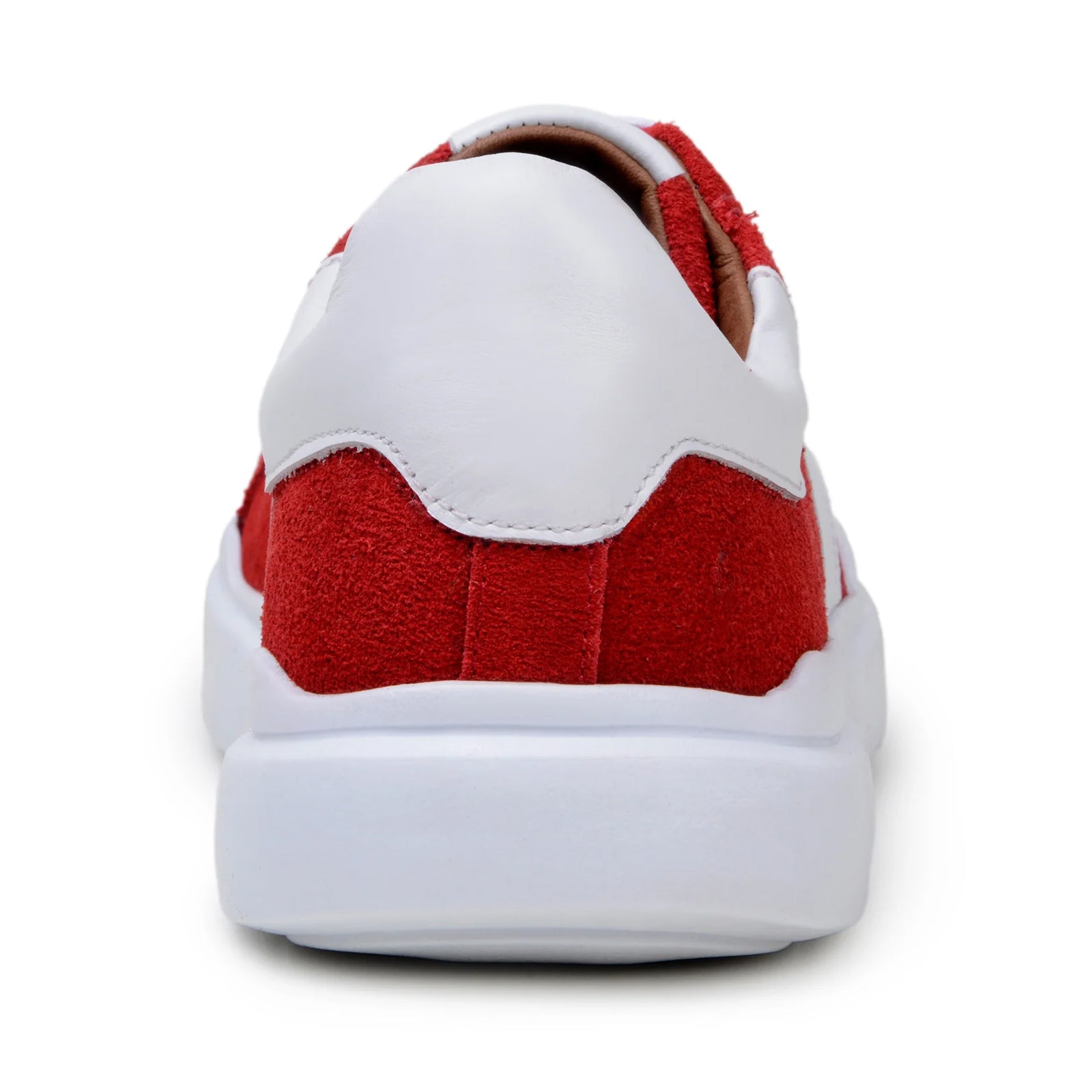 Men’s Belvedere Olivier Suede Tennis Shoe in Red & White