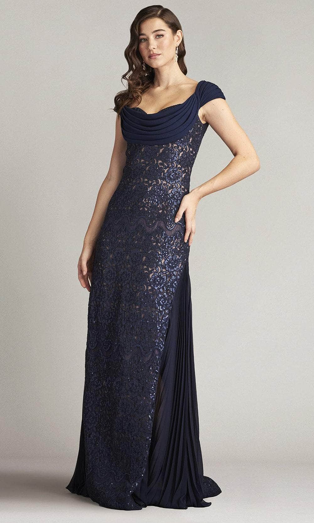 Embroidered Off-Shoulder Evening Gown