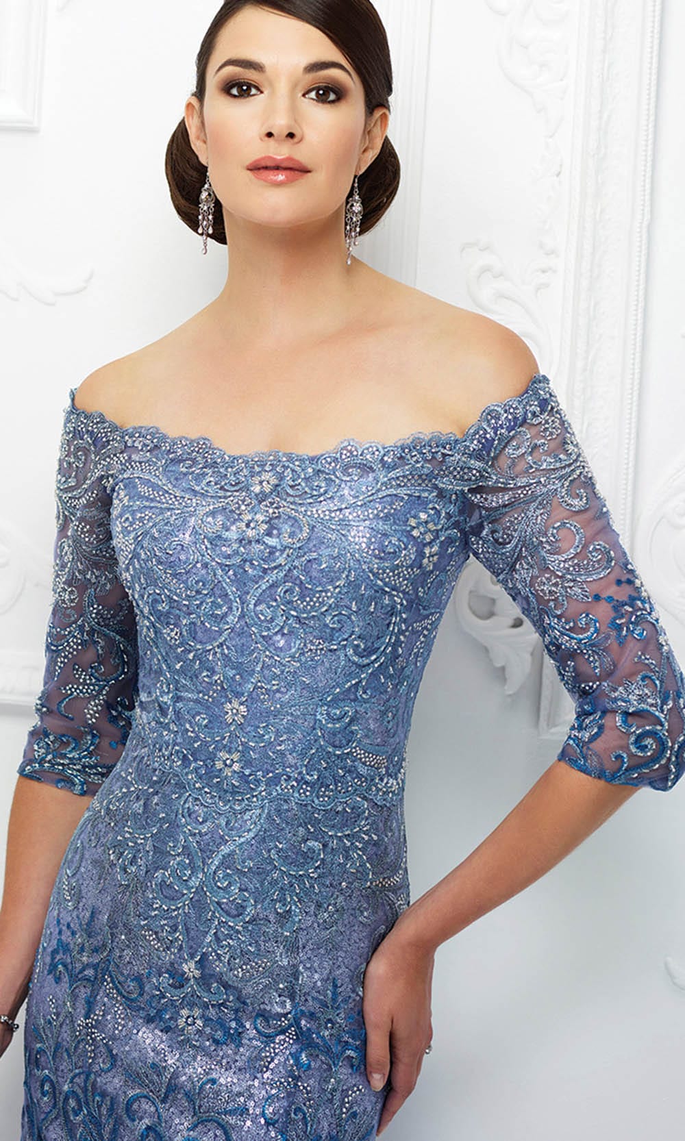 Lace Trumpet Mother of the Bride Gown