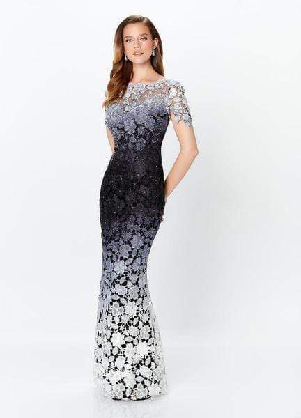 119958 Ombre Lace Trumpet Dress