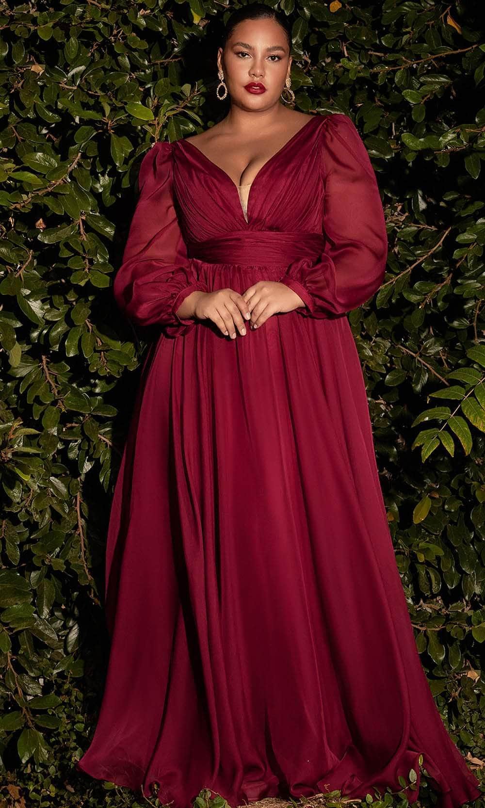 Bishop Sleeve Chiffon Dress