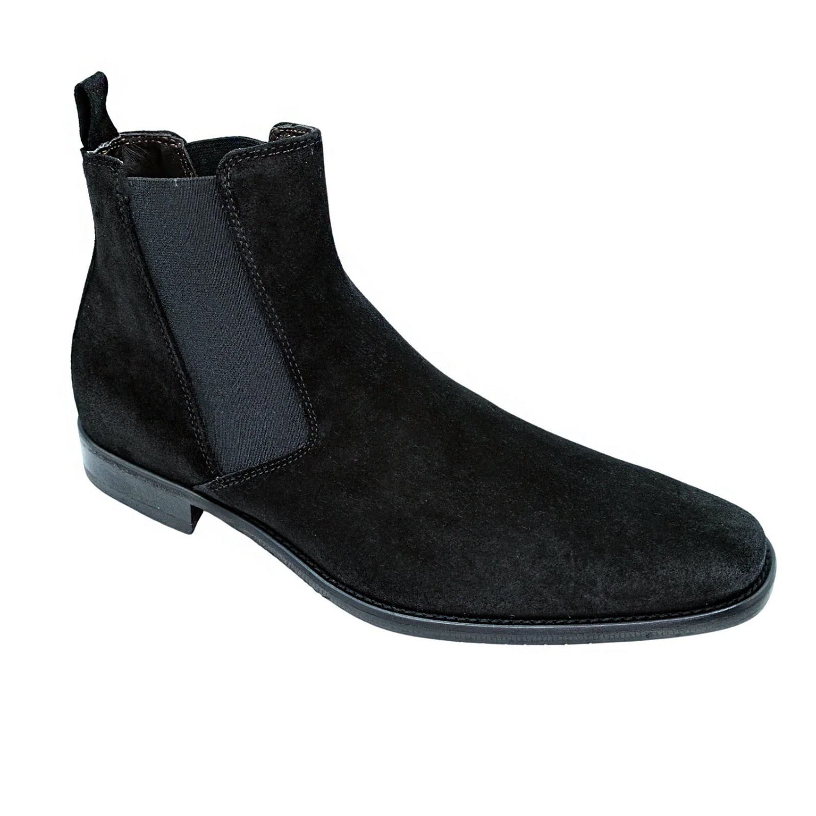 Men’s Belvedere Milano Italian Suede Ankle Boot in Black