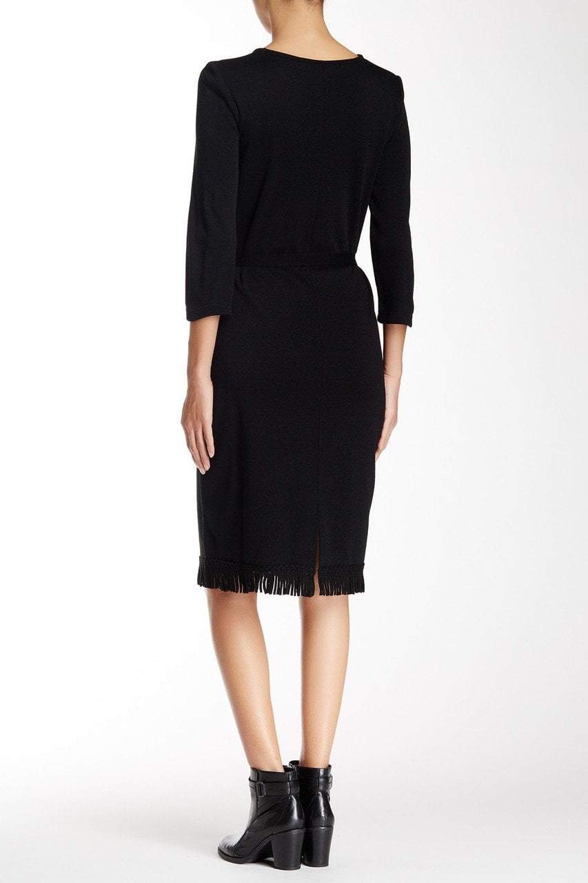 L24631 Fringed Hem Dress