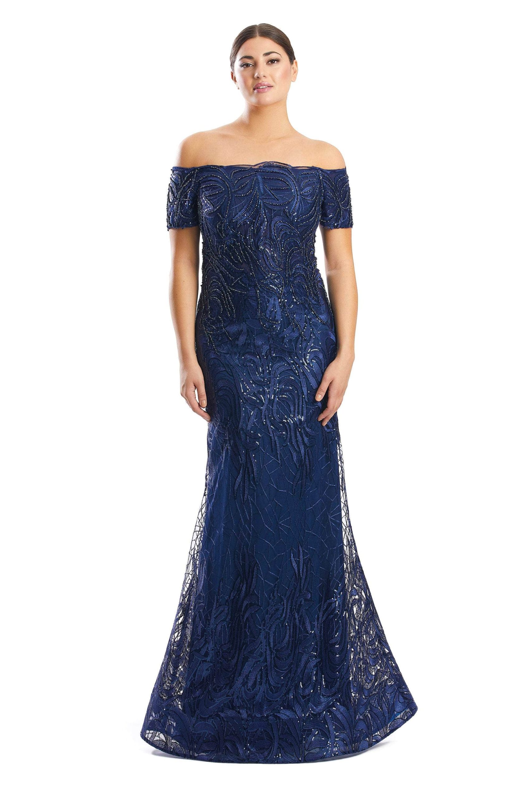 Off the Shoulder Formal Sheath Gown