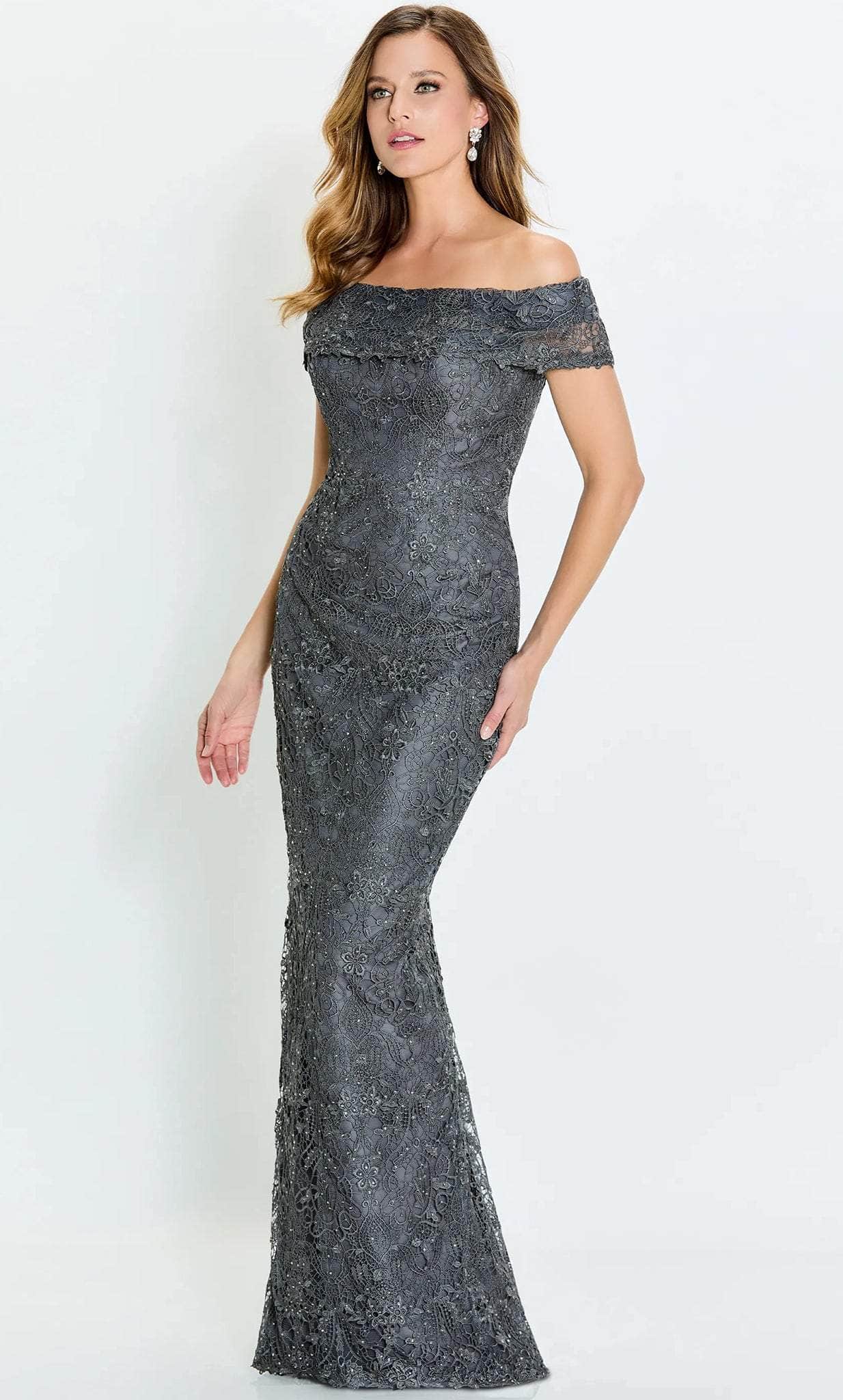 Off Shoulder Lace Mother of the Bride Dress