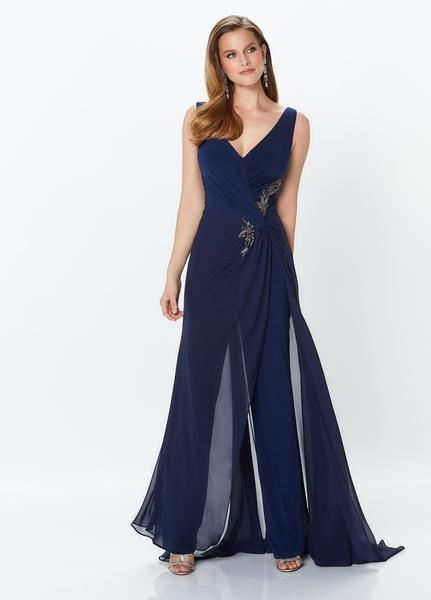 119936 Shirr-Front Overskirt Jumpsuit