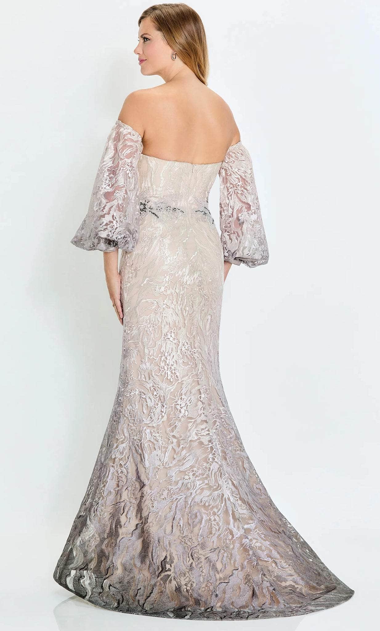 Detachable Sleeves Formal Gown