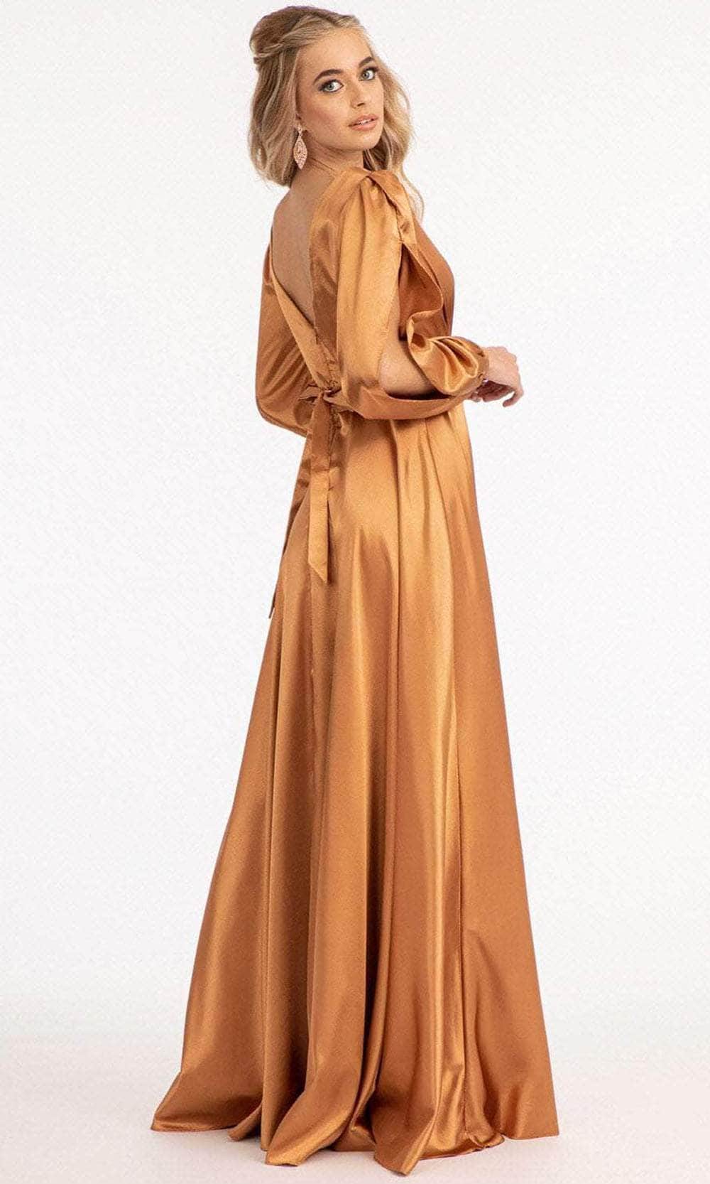 Split Sleeve High Slit Evening Dress