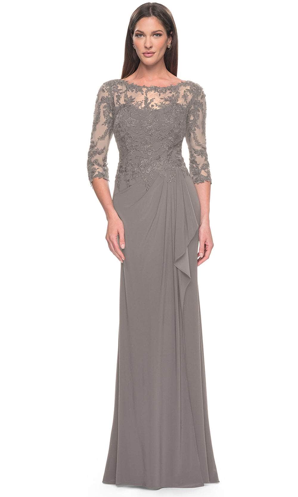 Illusion Bateau Evening Dress