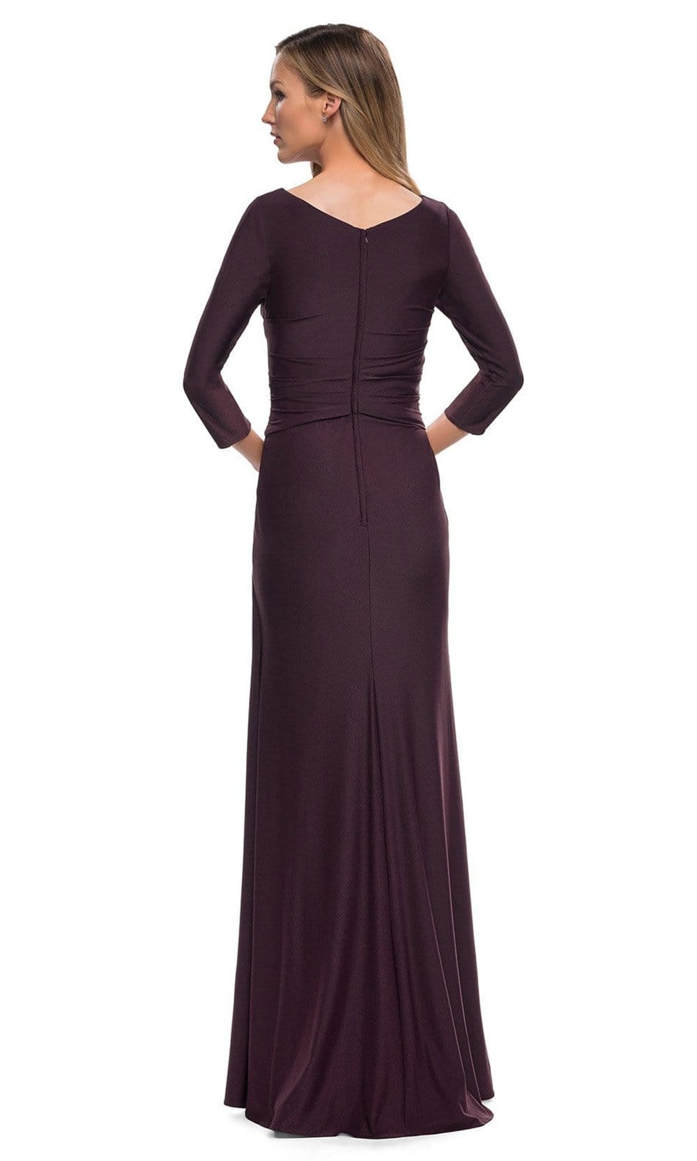 29223 Fitted V-Neck Evening Dress