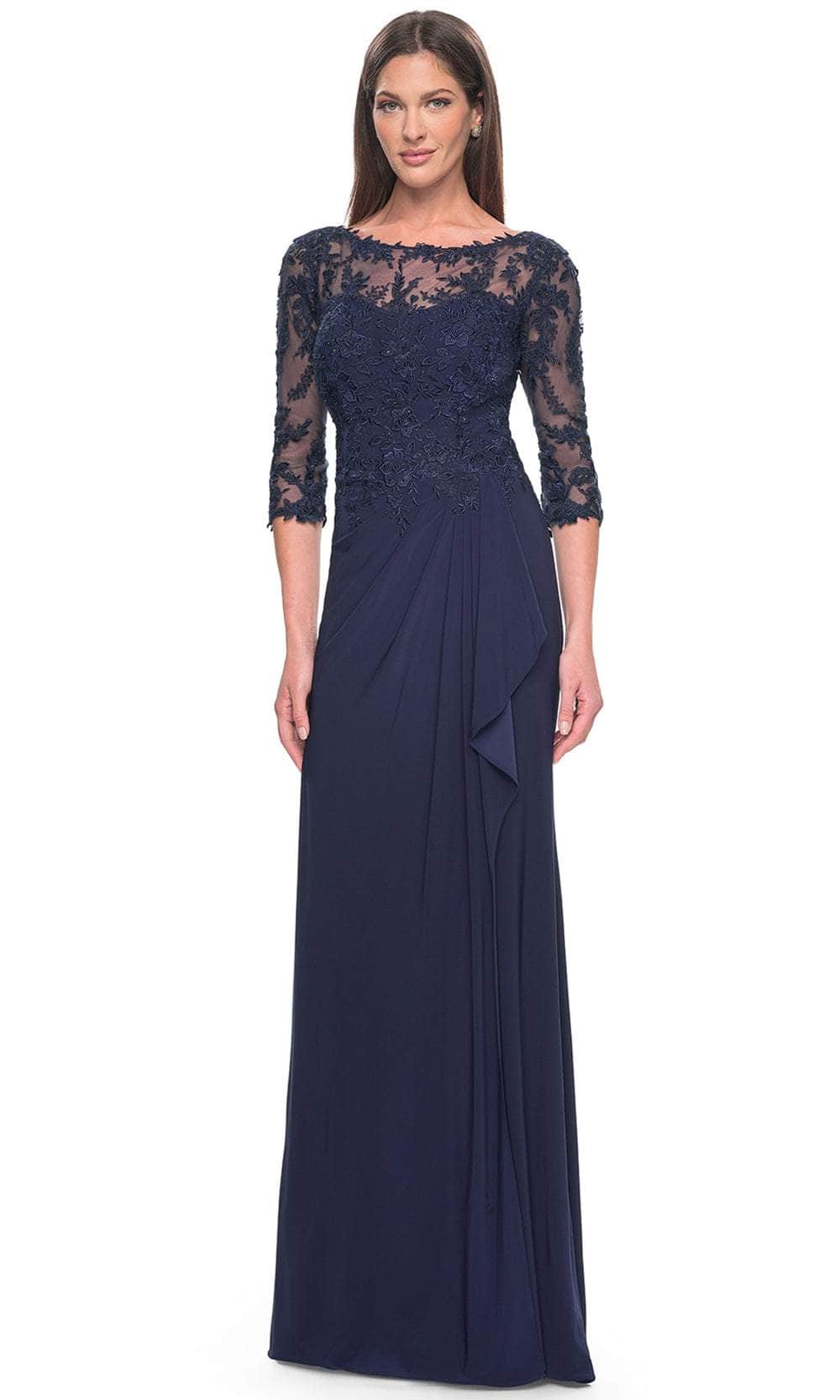 Illusion Bateau Evening Dress