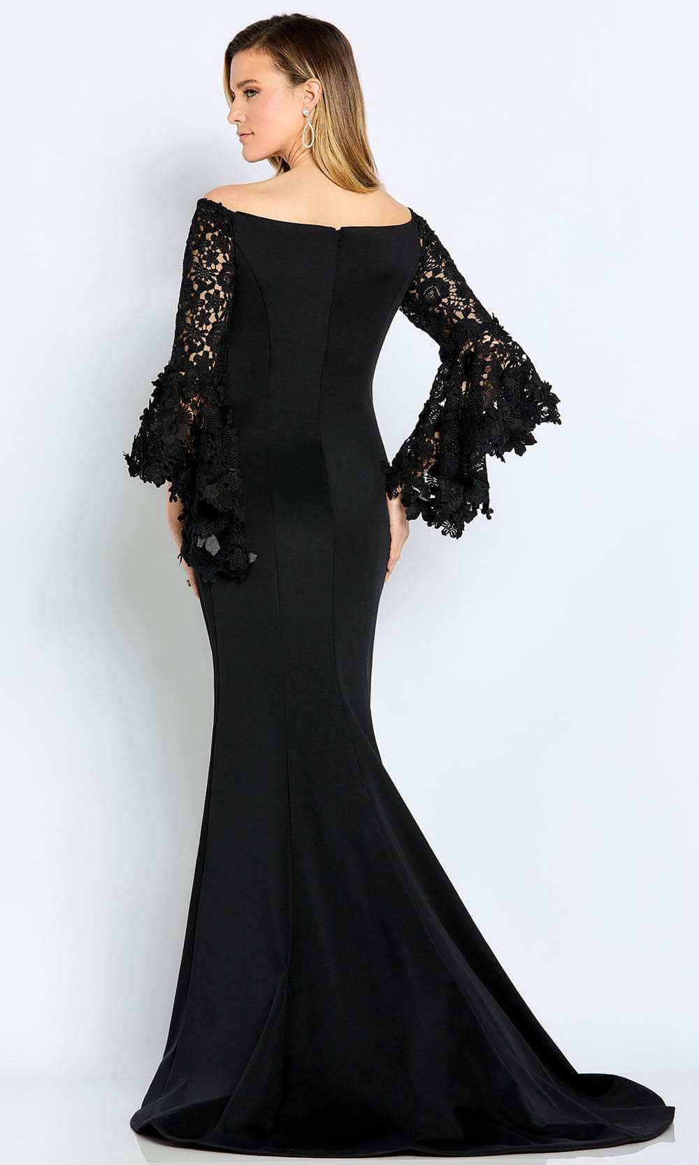 Laced Long-Sleeved Formal Gown