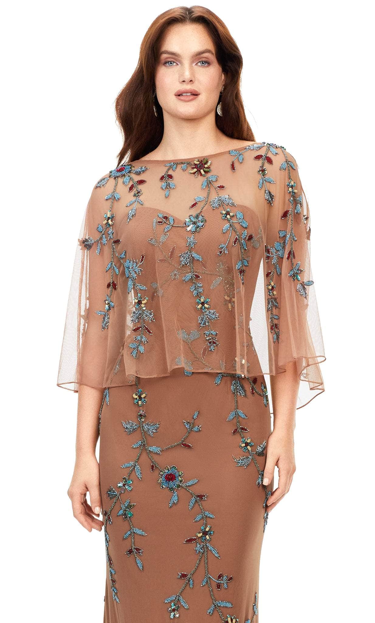 Strapless With Overlay Evening Dress