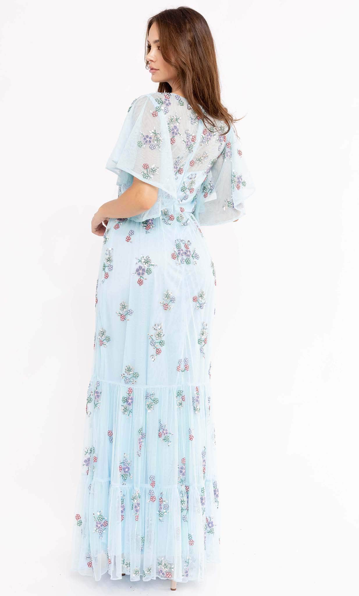 Soft-Looking Floral Long Dress