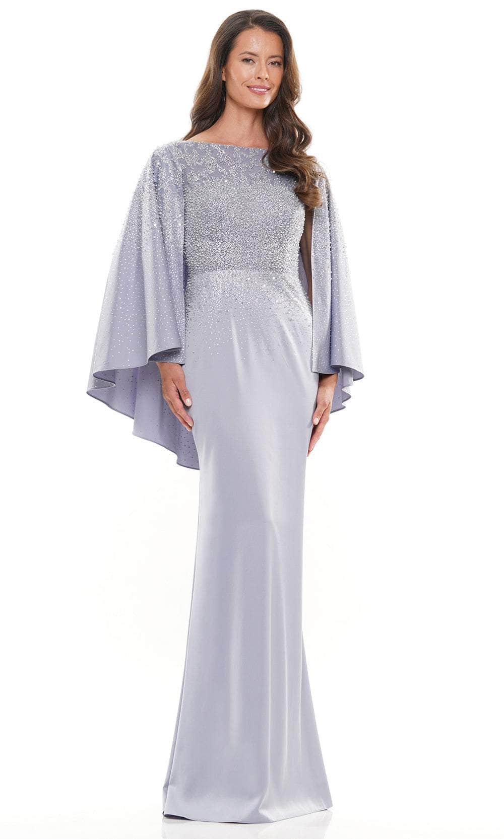 Cape Sleeve Bateau Formal Gown