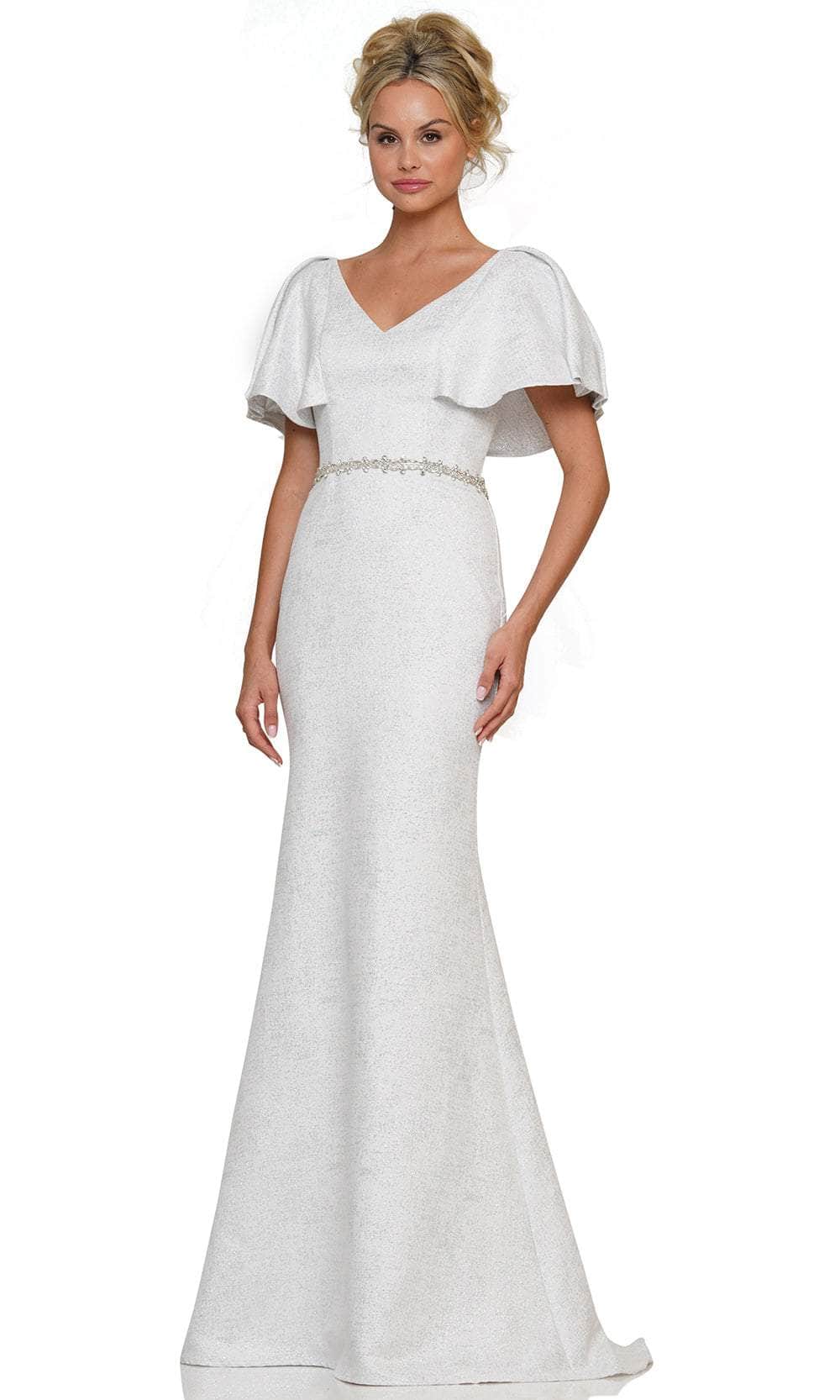 Flutter Sleeve Mermaid Formal Gown