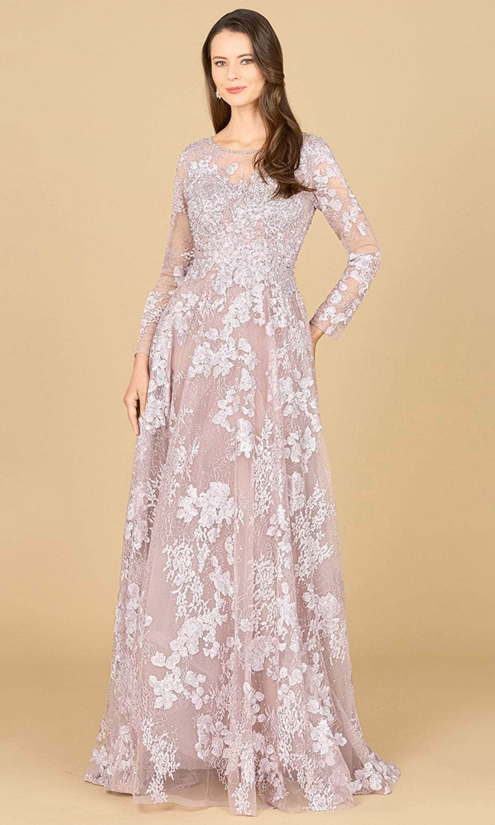 Embellished Lace Evening Gown