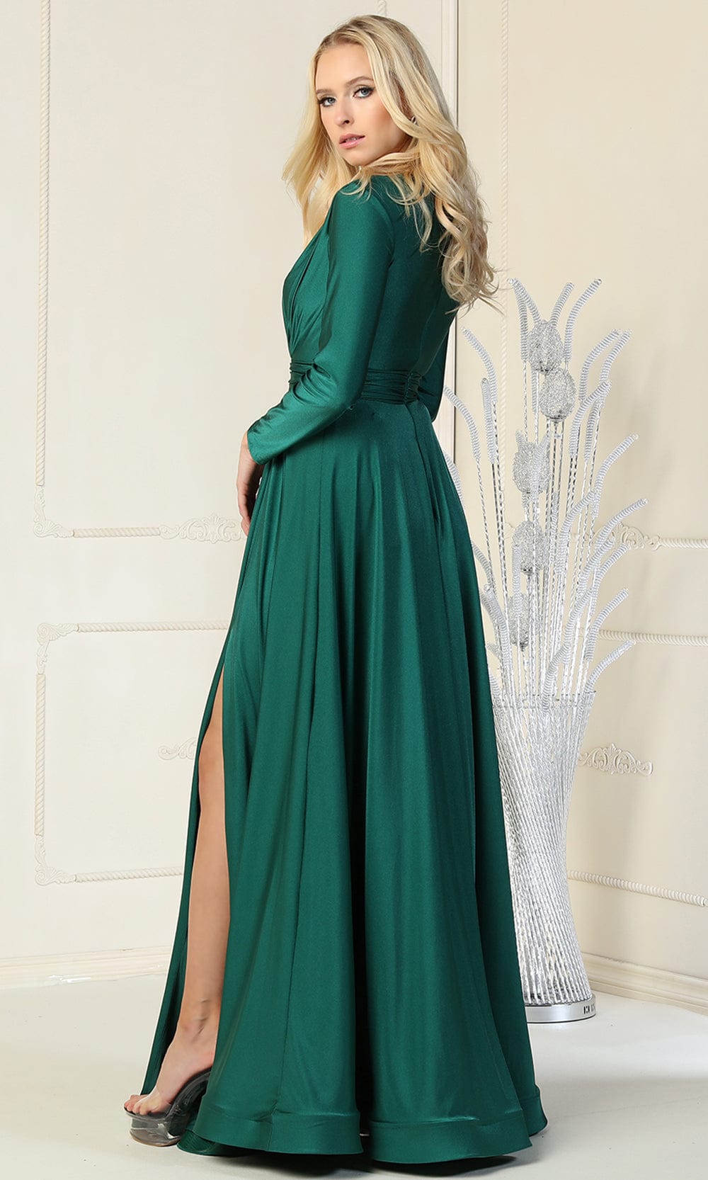 Ruched A-Line Evening Dress