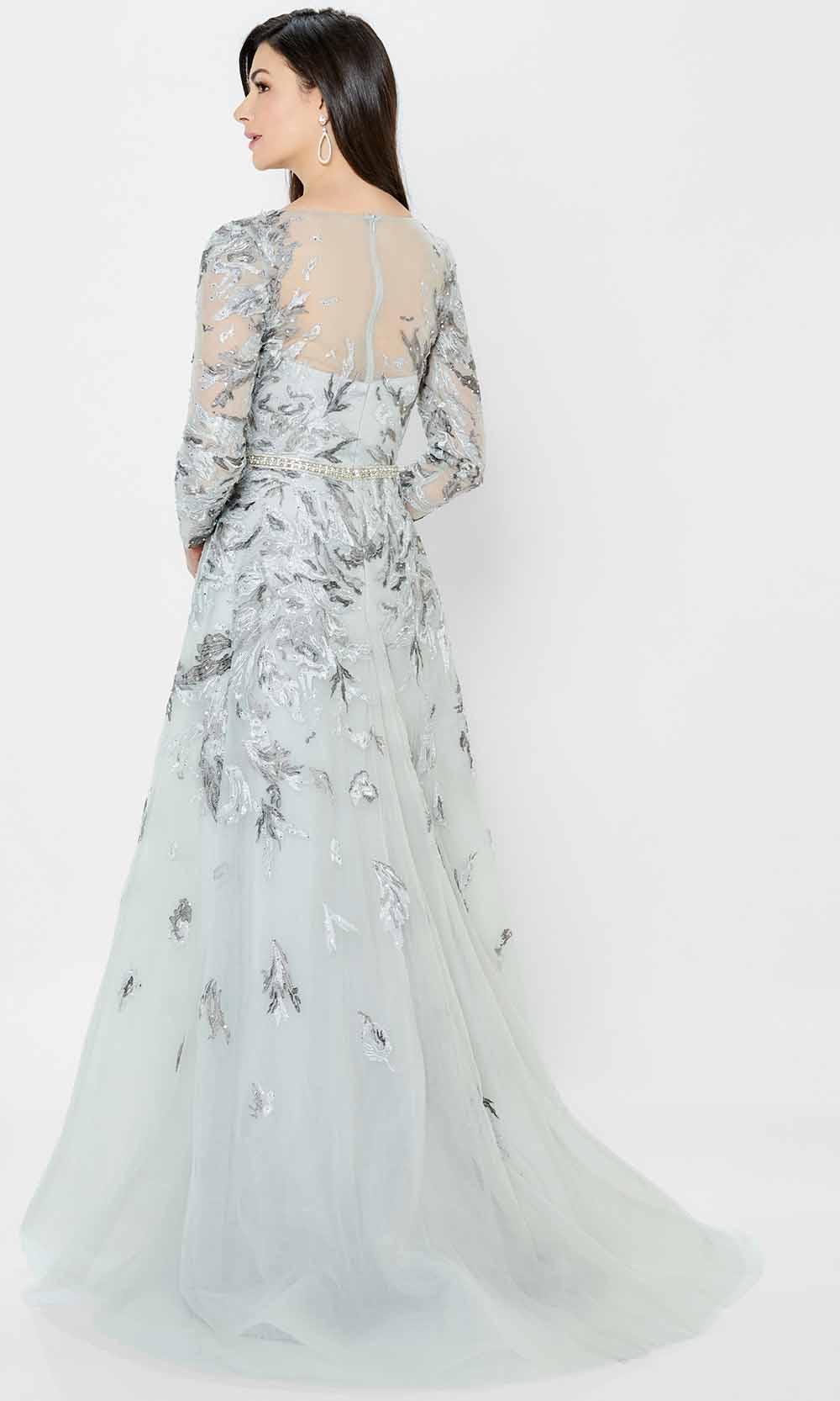 Illusion Bateau Long Evening Dress