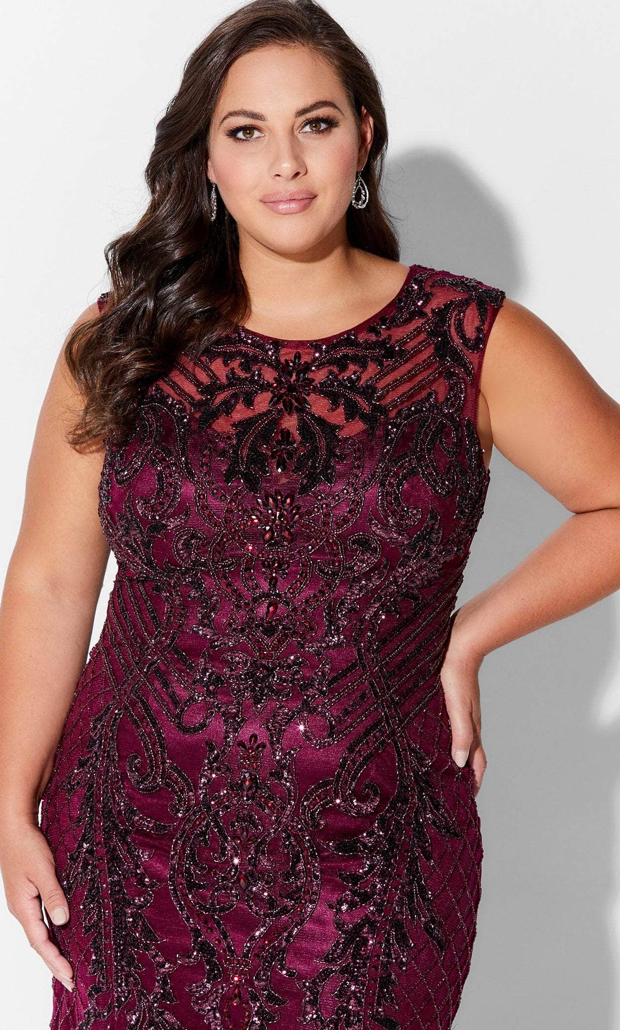 Embellished Sleeveless Mother of the Bride Dress