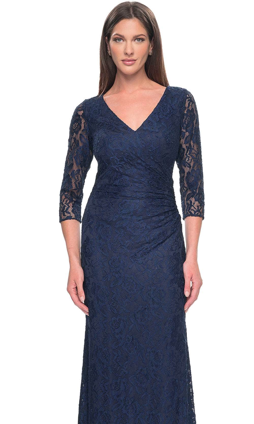 V-Neck Lace Formal Dress
