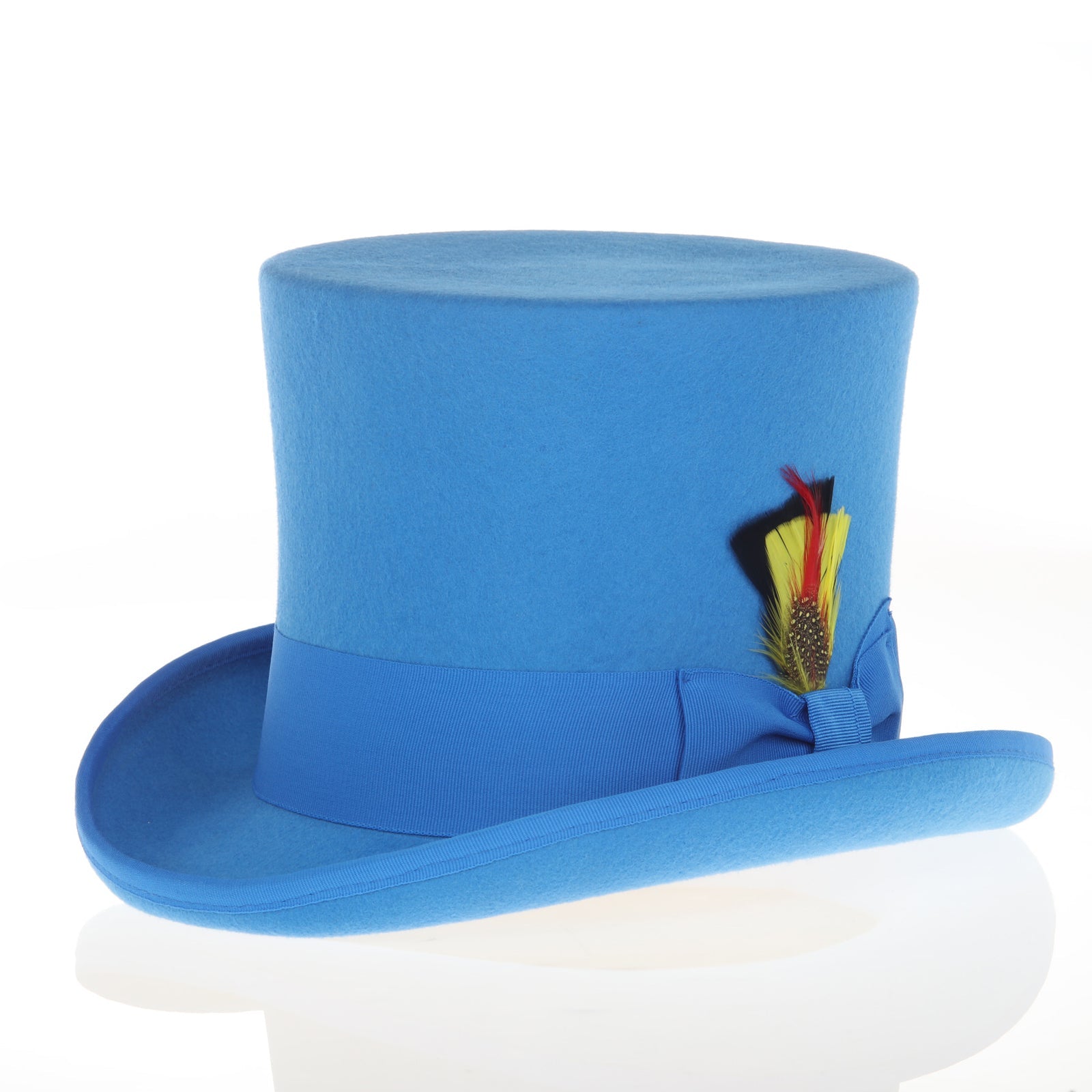 Men’s Tall 100% Wool Dress Top Hat in Royal Blue