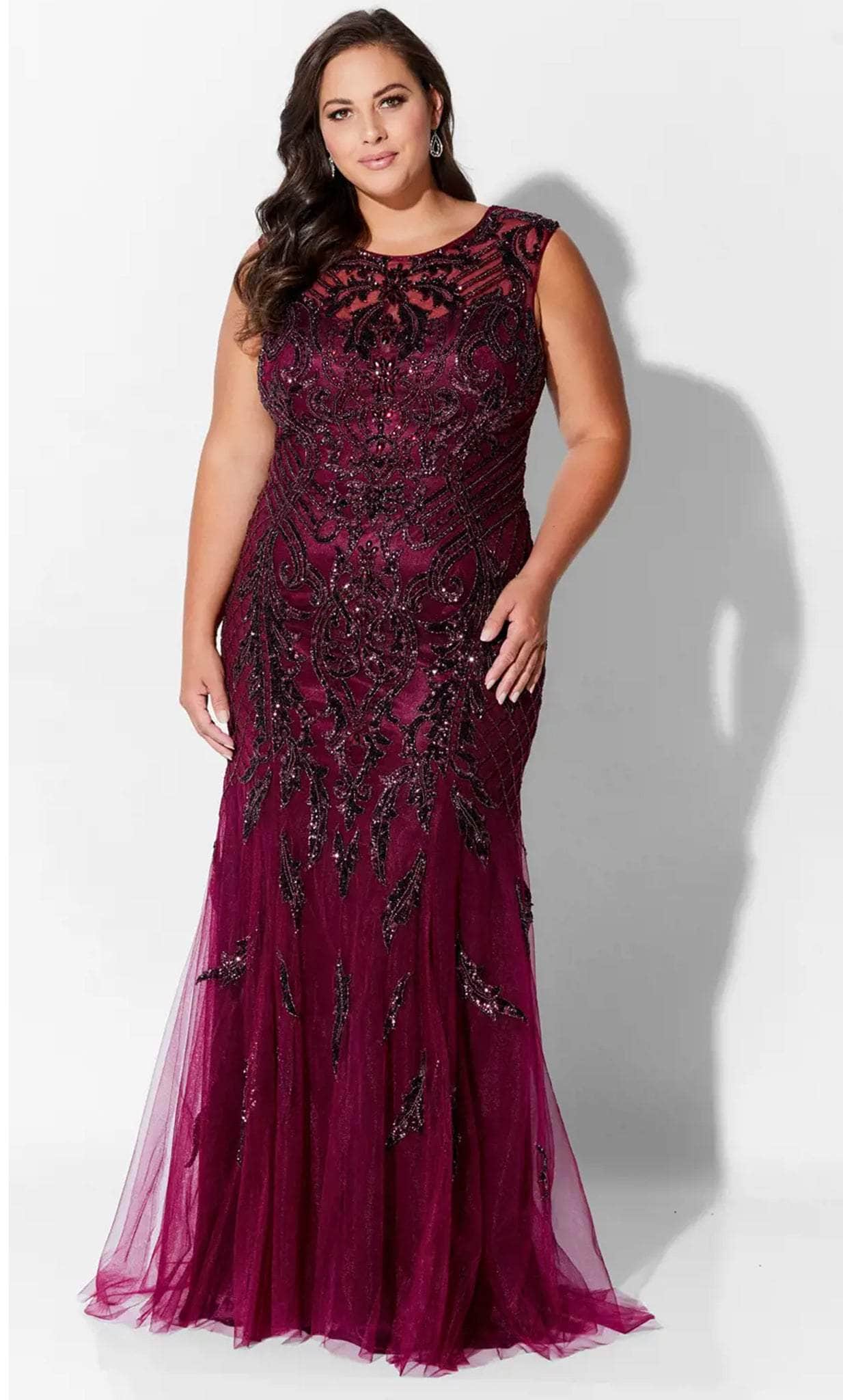 Embellished Sleeveless Mother of the Bride Dress