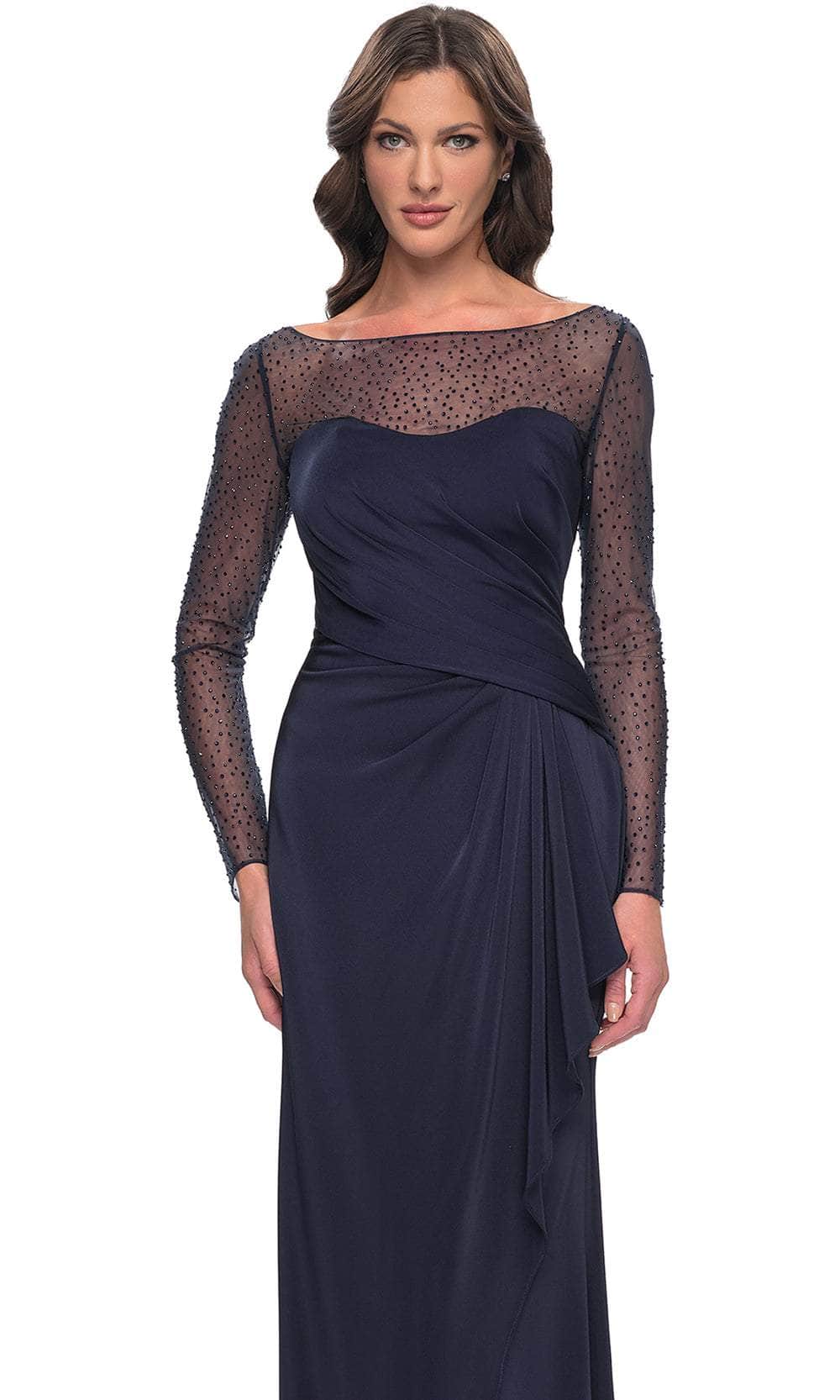 Rhinestone Ruched Formal Dress