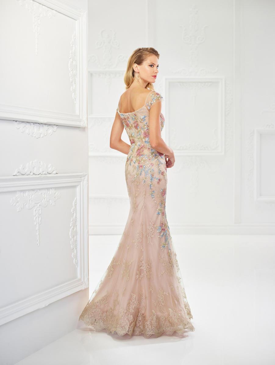 118966 Floral Embroidered Lace and Tulle Gown