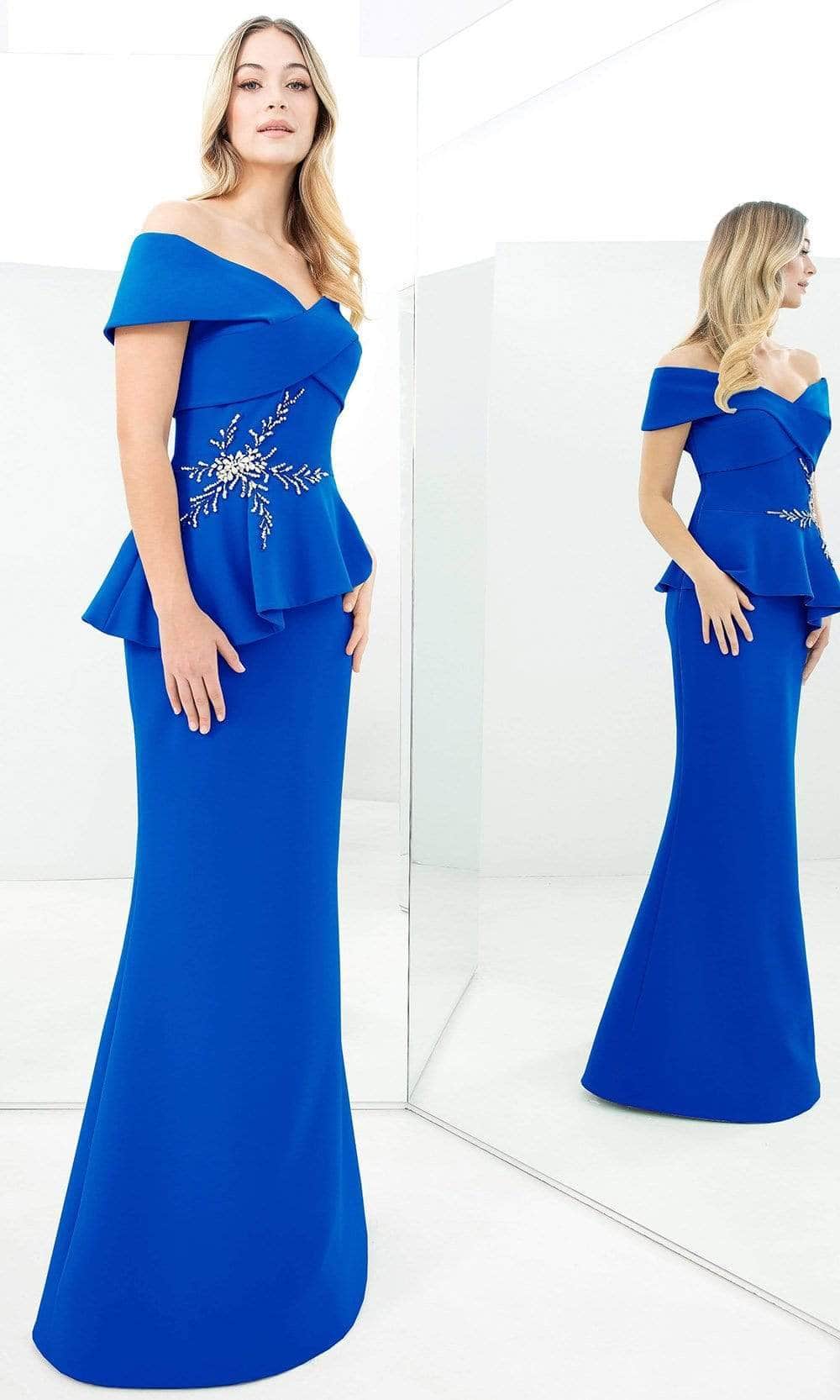 Crisscross Bodice Sheath Formal Gown 1350