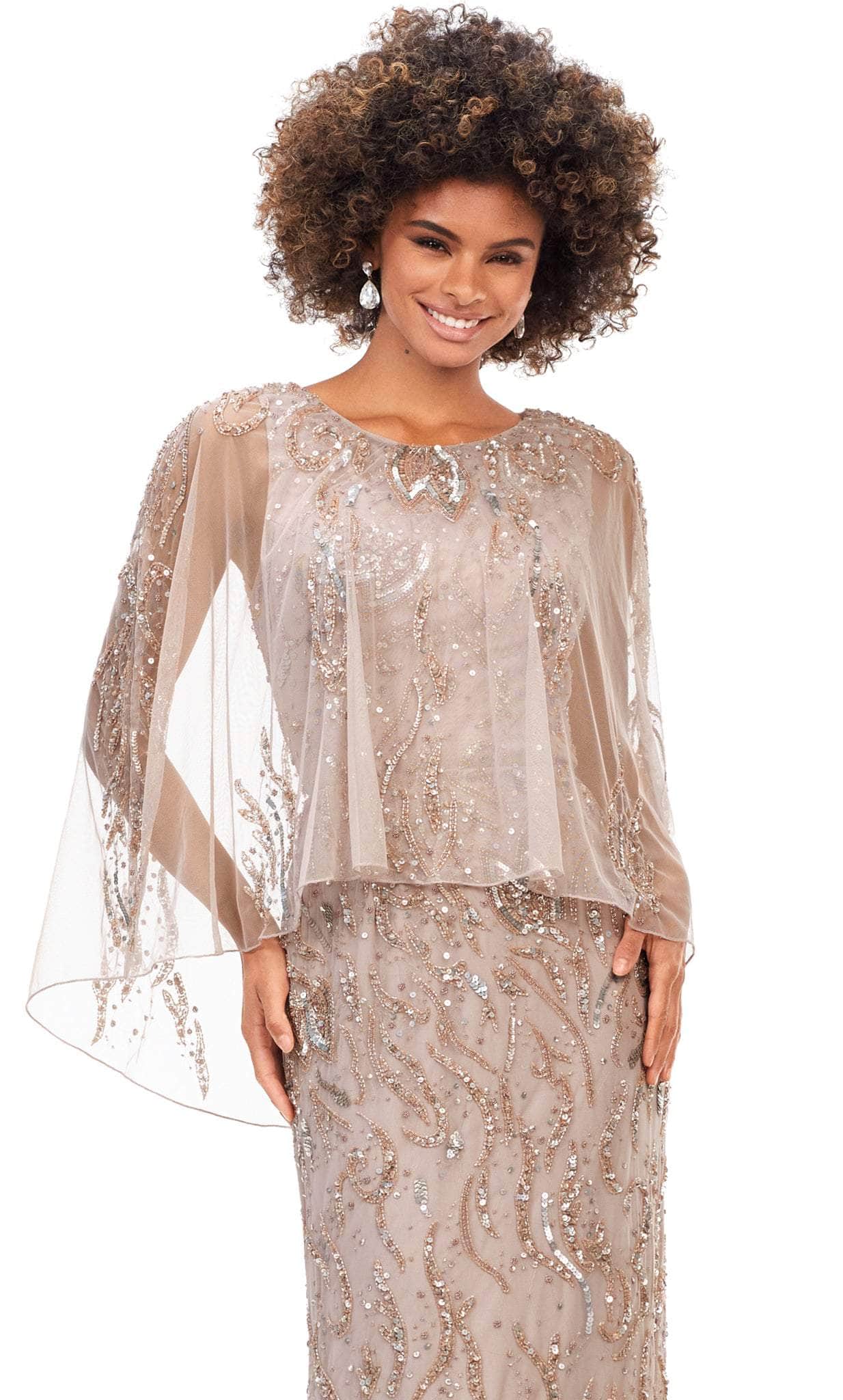 Sleeveless with Overlay Evening Dress