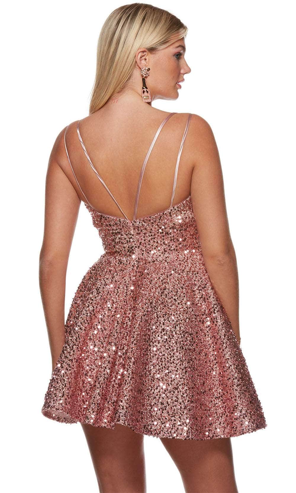 V-Neck Sparkling Cocktail Dress