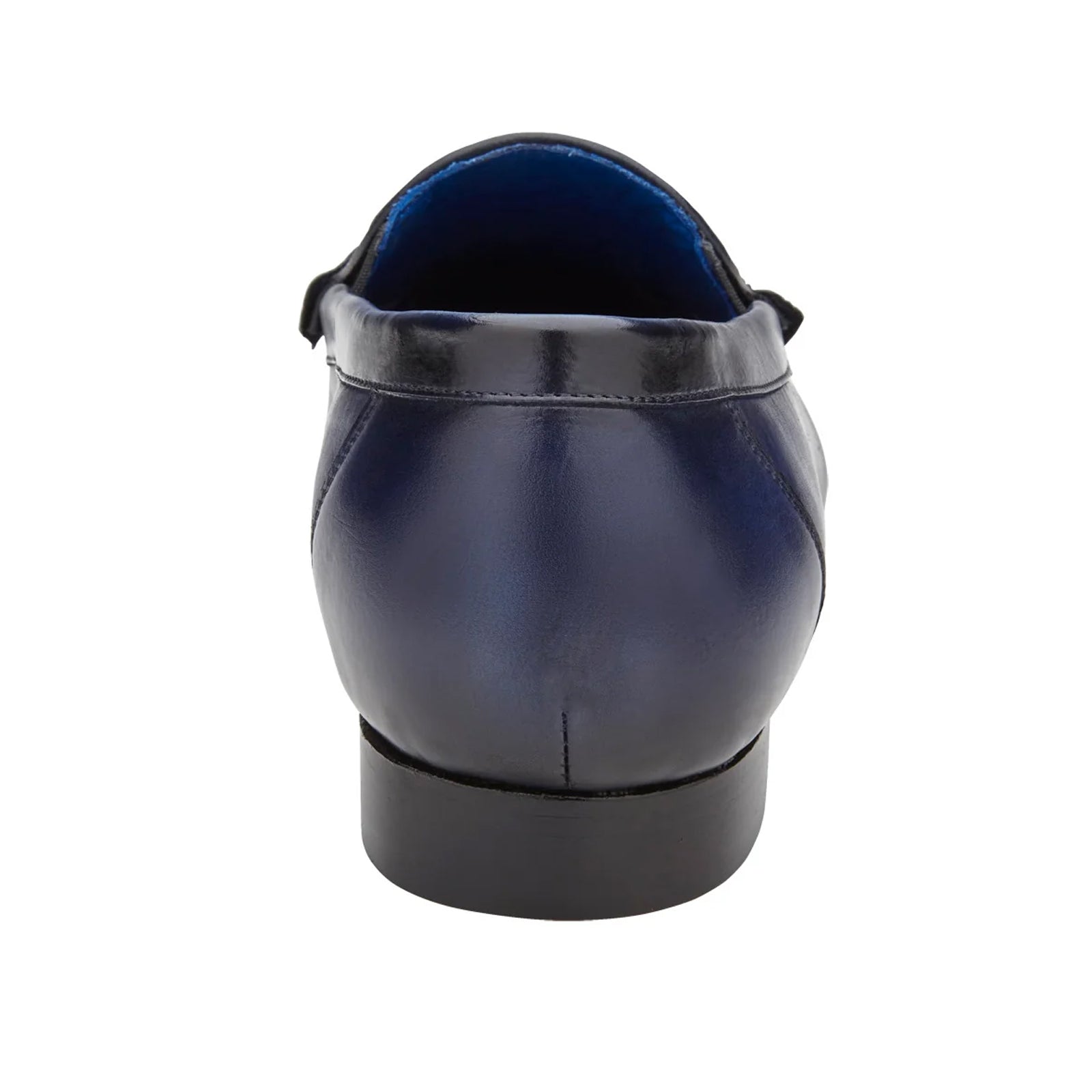 Men’s Belvedere Bruno Calfskin & Ostrich Leg Buckle Loafer in Navy