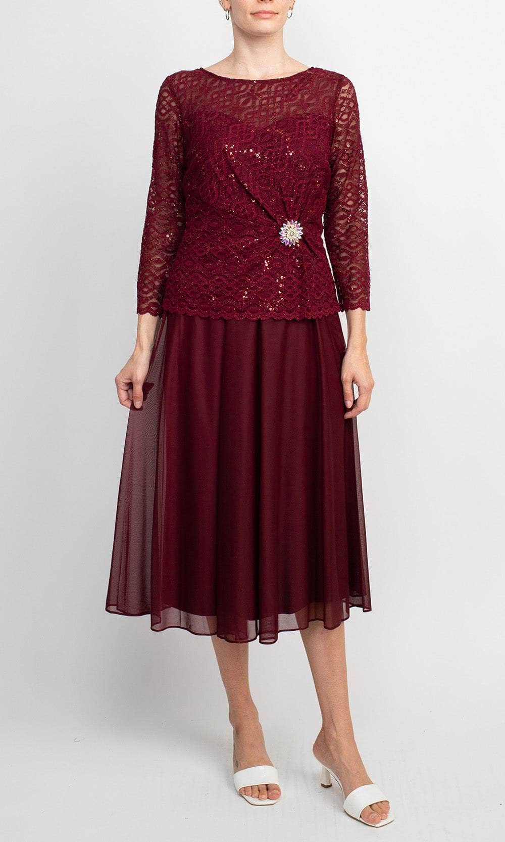 Embroidered Bateau Neck Dress