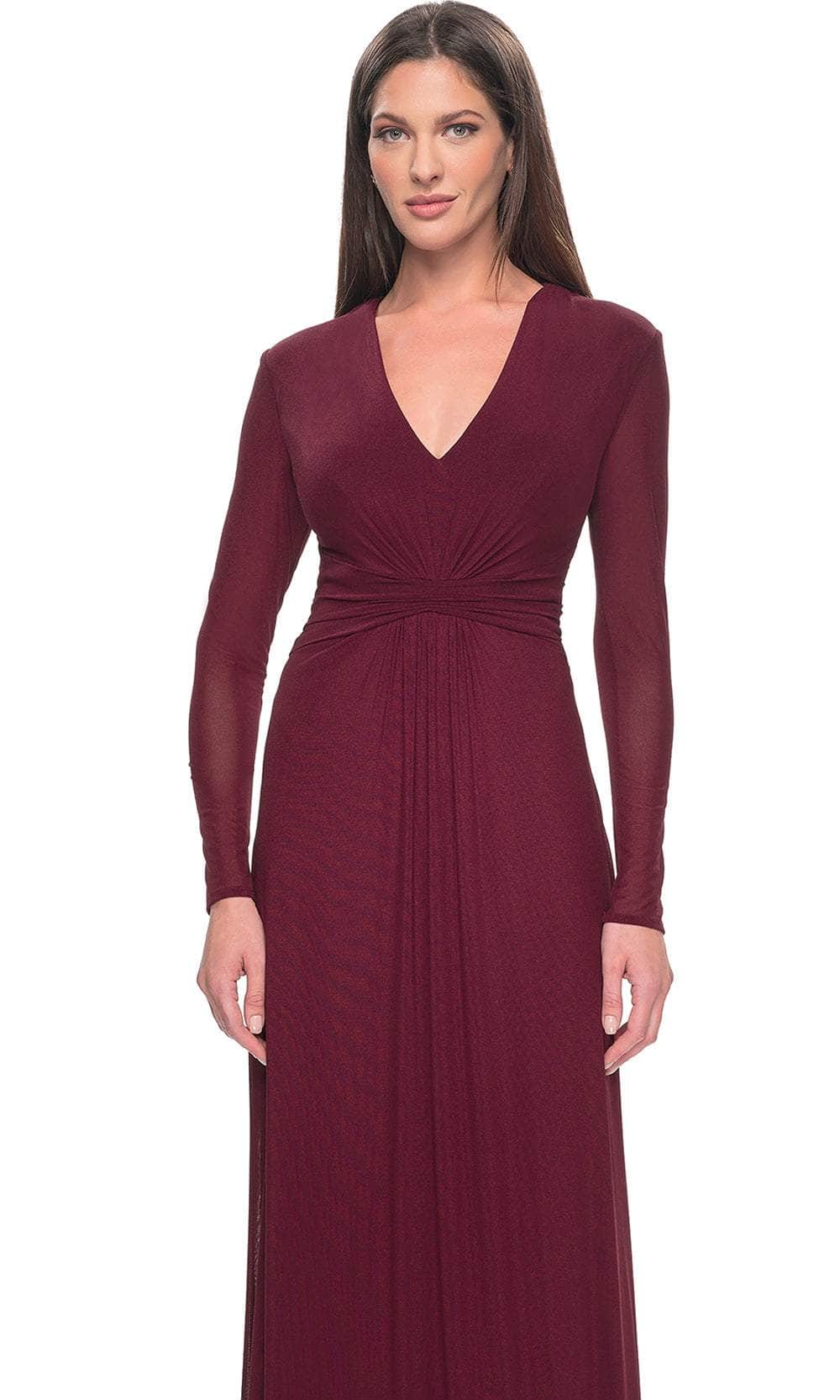 Ruched Waist Jersey Evening Dress