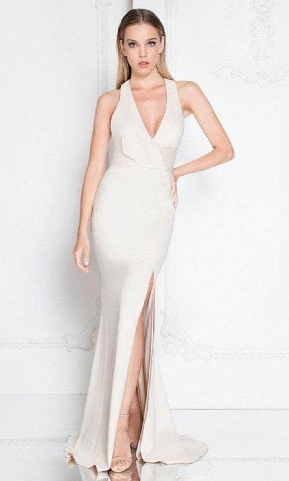 Wrap Halter Evening Gown