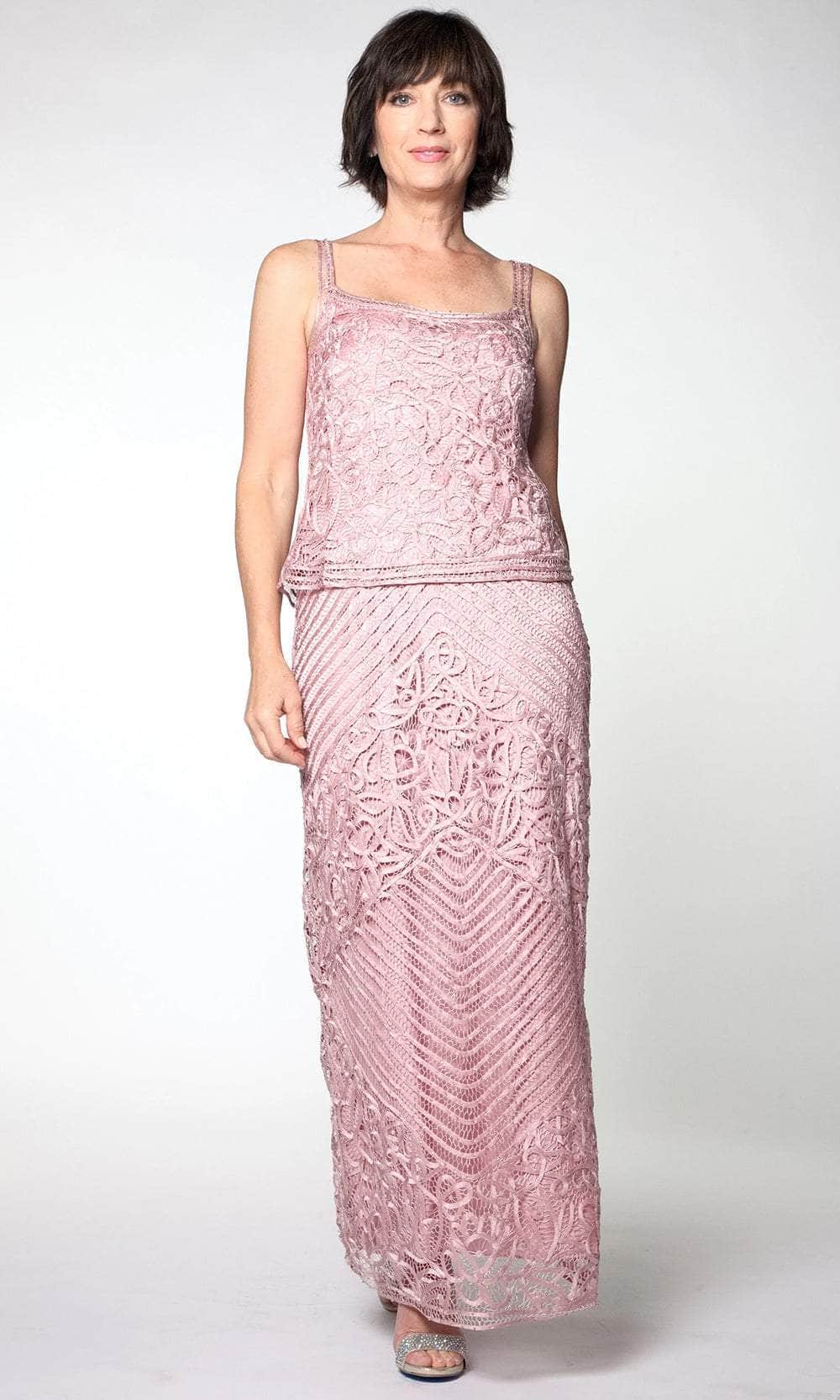 Scoop Beaded Lace Formal Dress