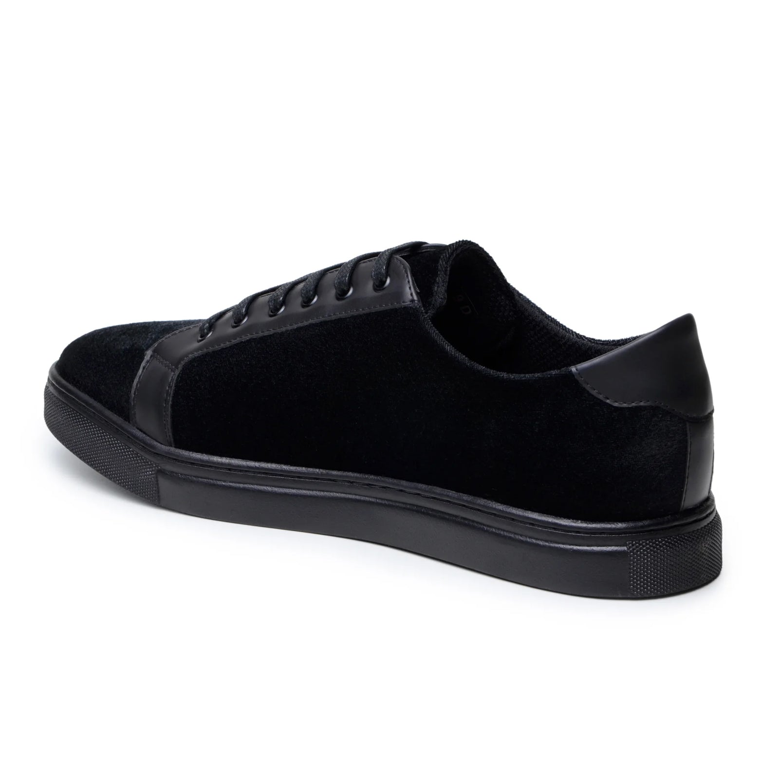 Men’s Belvedere Prince Velvet & Matte Leather Tuxedo Sneaker in Black