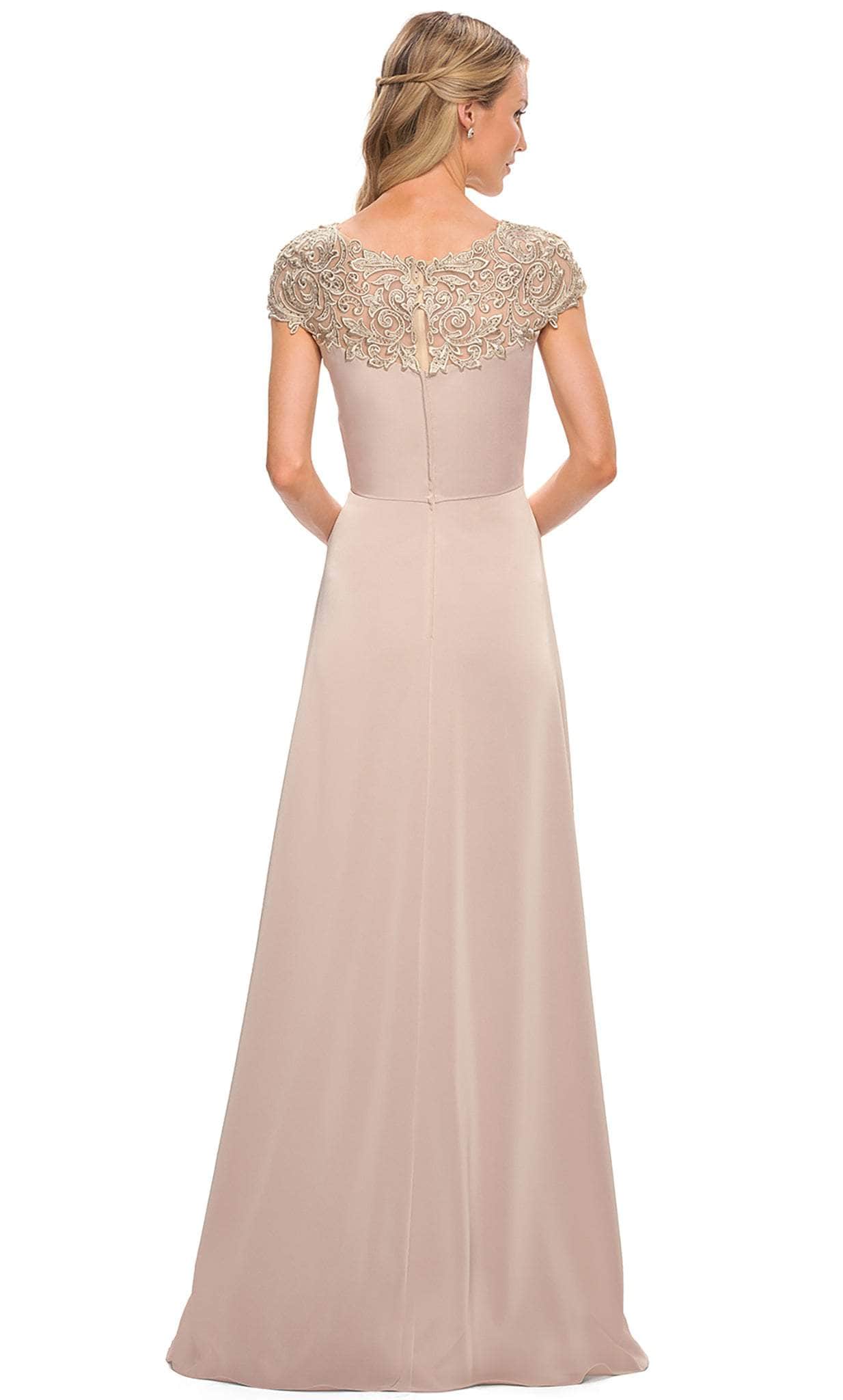 29511 Bateau A-Line Evening Dress