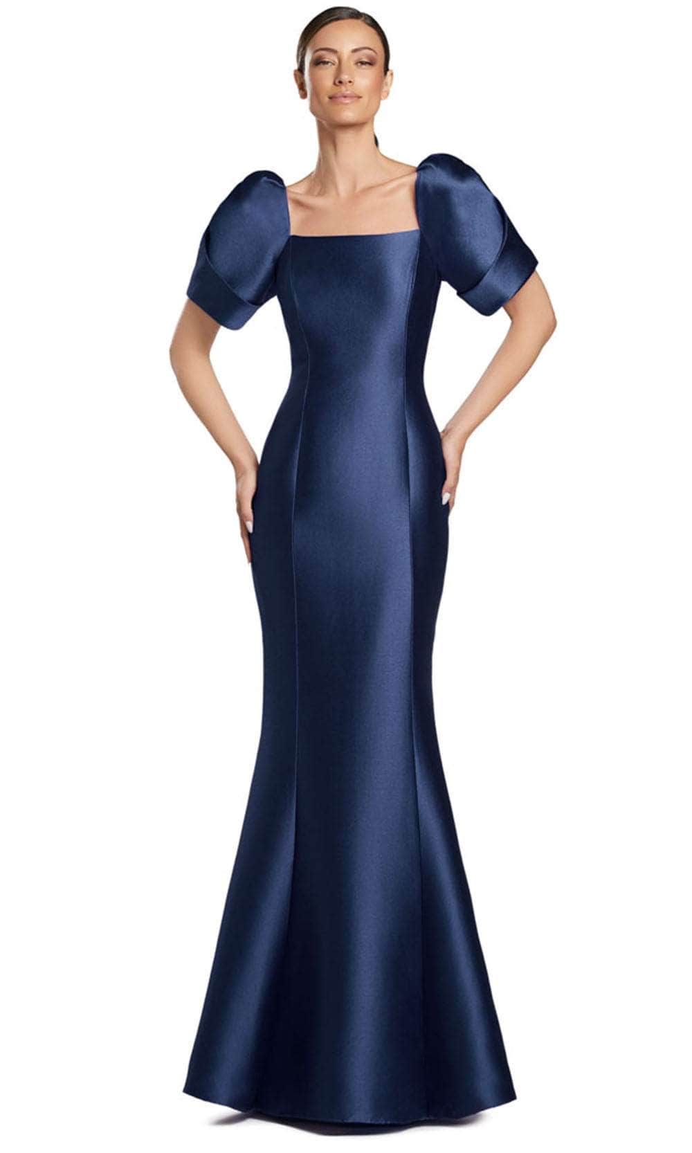 Square Neck Mermaid Evening Gown