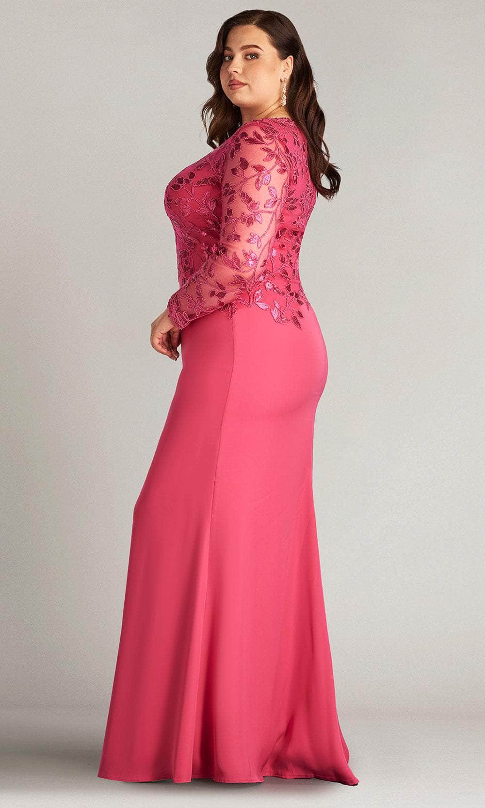 Bradwell Embroidered Crepe Gown-PLUS SIZE