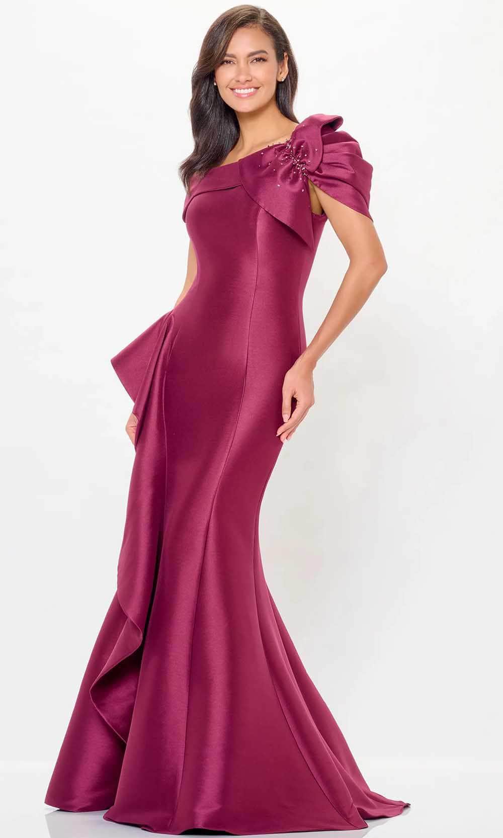 Bow Draped Evening Dress