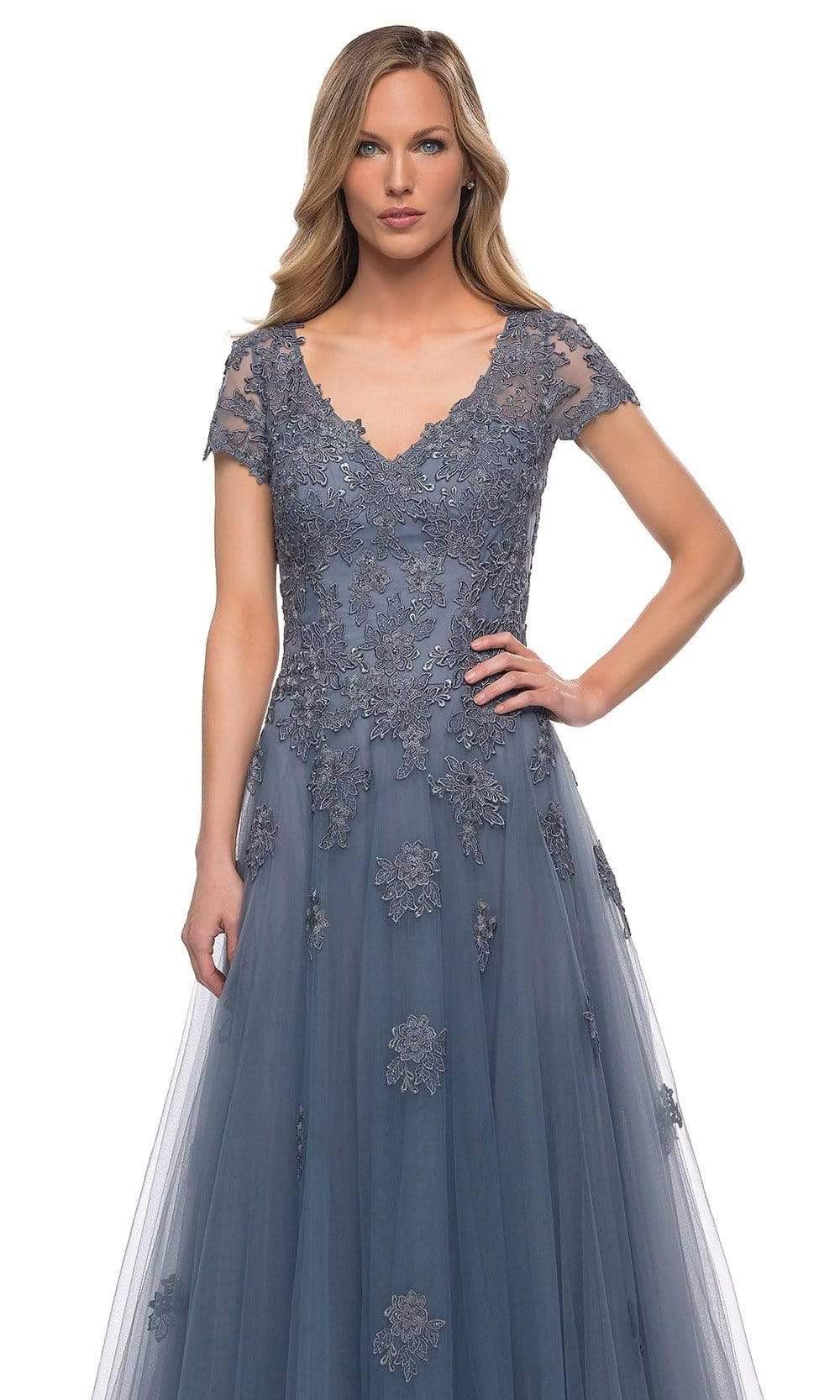 29380 Lace Appliques A-Line Mother of the Groom Dress