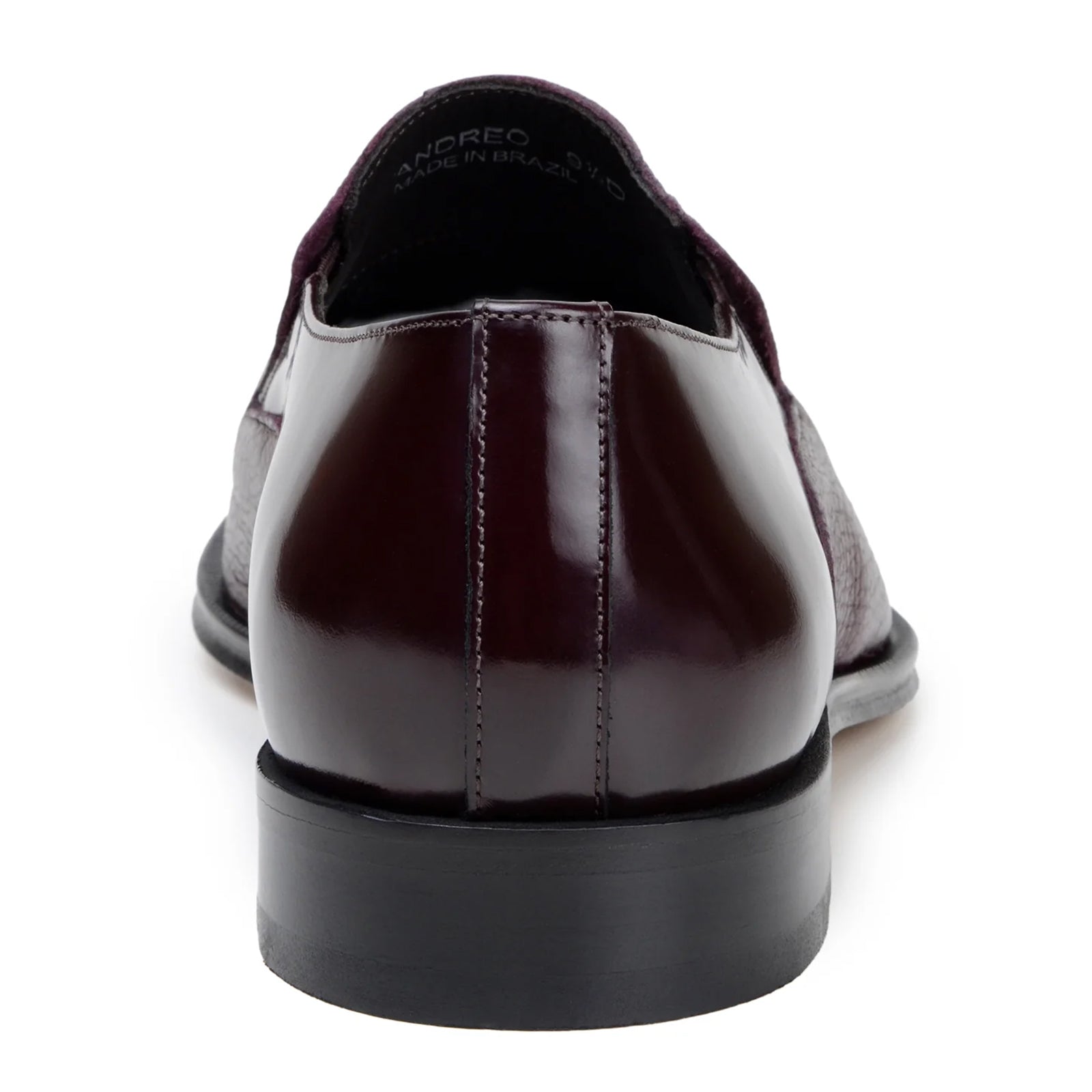 Men’s Belvedere Andreo Italian Deerskin & Nappa Leather Cap Toe Slip On Loafer in Burgundy