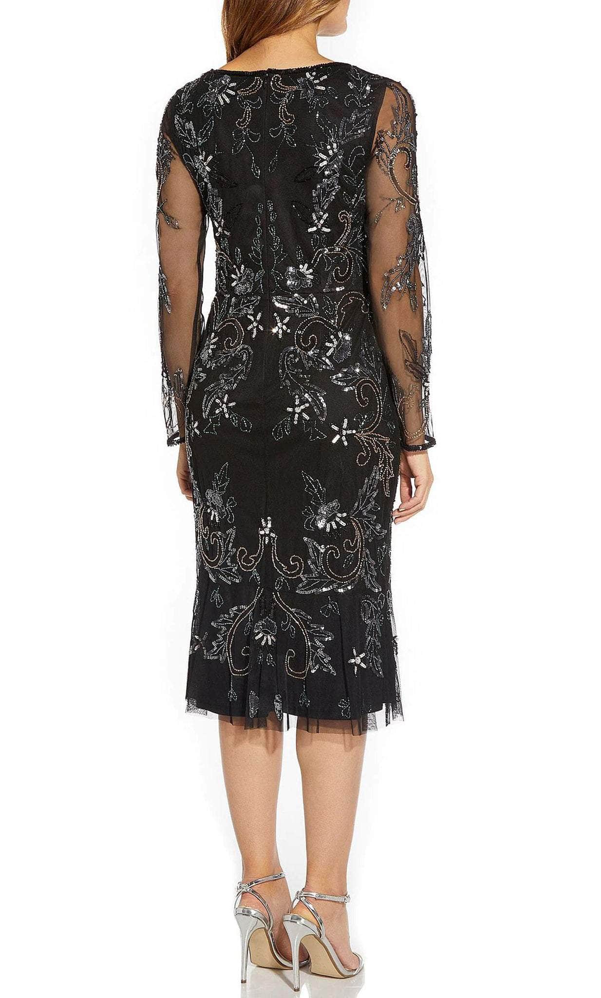 Long Sleeve Sweetheart Knee Length Dress